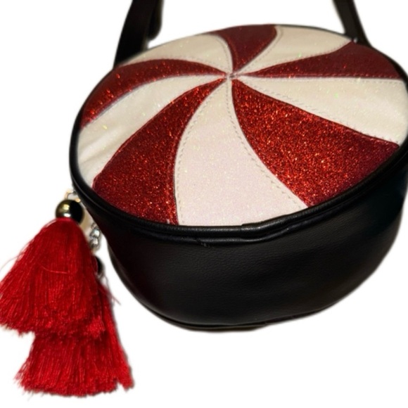 Red and White Peppermint Crossbody Bag - Picture 12 of 15